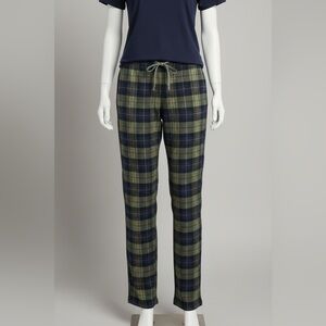 Joe Fresh Green and Blue Plaid Pajama Pants